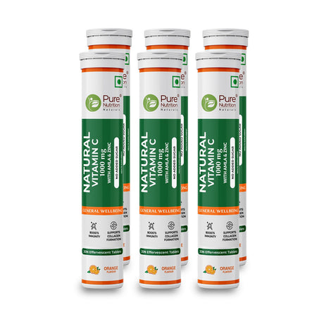 Vitamin C with Amla & Zinc For Immunity & Skin Care |Orange Flavour - 20 Effervescent Tablets