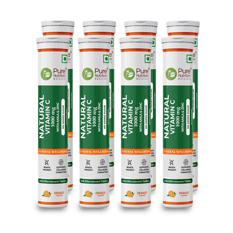 Vitamin C with Amla & Zinc For Immunity & Skin Care |Orange Flavour - 20 Effervescent Tablets