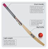 GLS Destroyer Natural Kashmir Willow Scoop Bat For Hard Tennis Ball