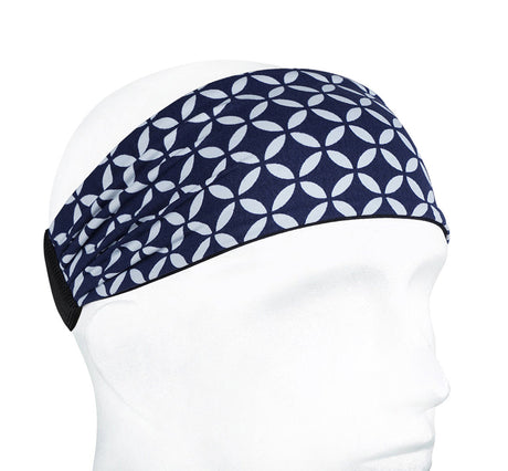 Sports Headband For Men and Women (Navy Spiral)