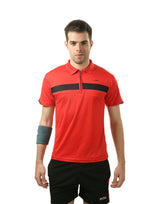 STAG GLOBAL Stripe  Men's Athletic Fit Polo T-Shirt | Solid Sportswear for Active & Casual Use