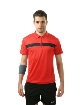 STAG GLOBAL Stripe  Men's Athletic Fit Polo T-Shirt | Solid Sportswear for Active & Casual Use
