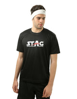 STAG GLOBAL Round Neck Men's Solid Athletic fit T-Shirt | Solid Sportswear for Active & Casual Use