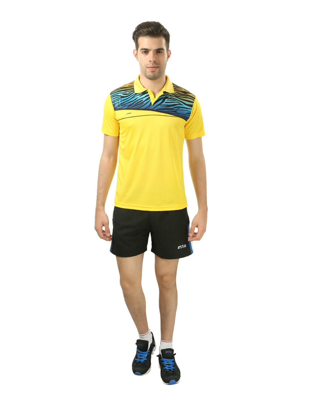 STAG GLOBAL Flare Men's Athletic Fit Polo T-Shirt | Solid Sportswear for Active & Casual Use