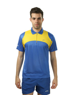 STAG GLOBAL Graphic Men’s Dual-Tone Polo Collar – Bold Design T-shirt | 100% Polyster | Breathable and Comfortable Sportswear