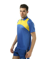 STAG GLOBAL Graphic Men’s Dual-Tone Polo Collar – Bold Design T-shirt | 100% Polyster | Breathable and Comfortable Sportswear