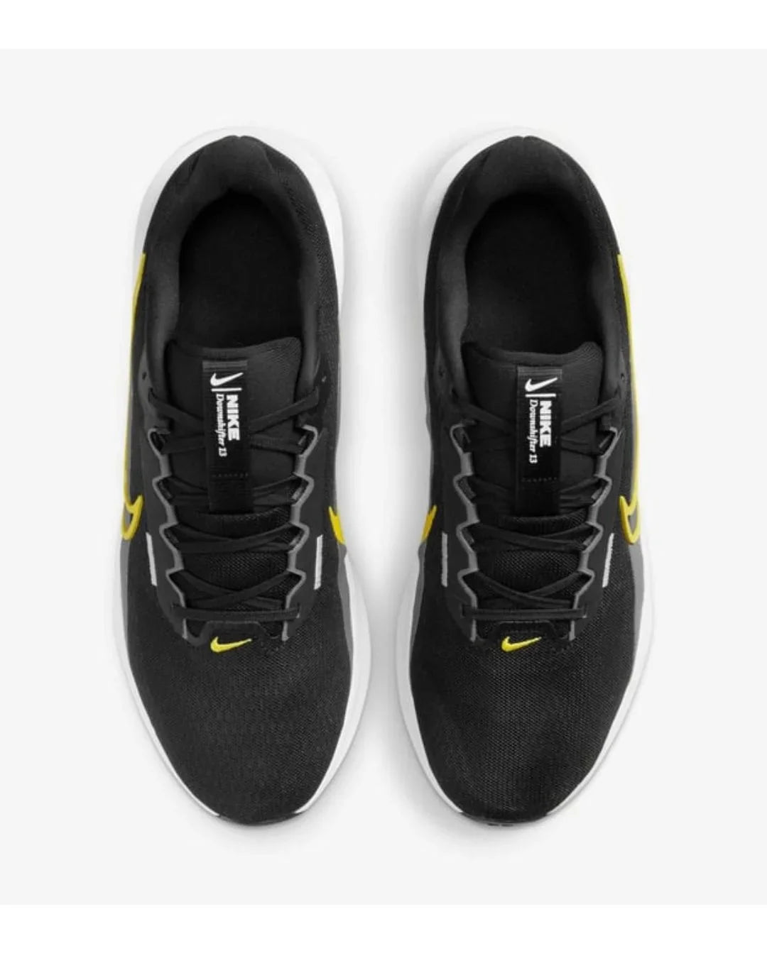 NIKE Downshifter 13 Men Road Running Shoes - Black/Iron Grey/White/Bright Citron