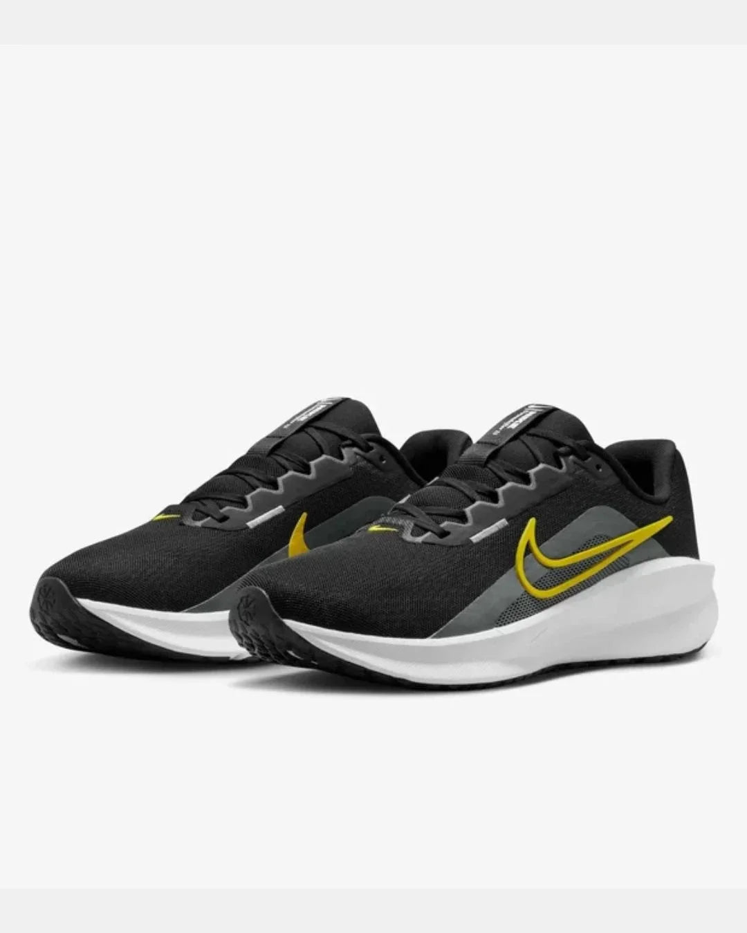 NIKE Downshifter 13 Men Road Running Shoes - Black/Iron Grey/White/Bright Citron