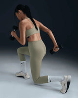 NIKE One Seamless Front High-Waisted Full-Length Women's Leggings - Light Army Black