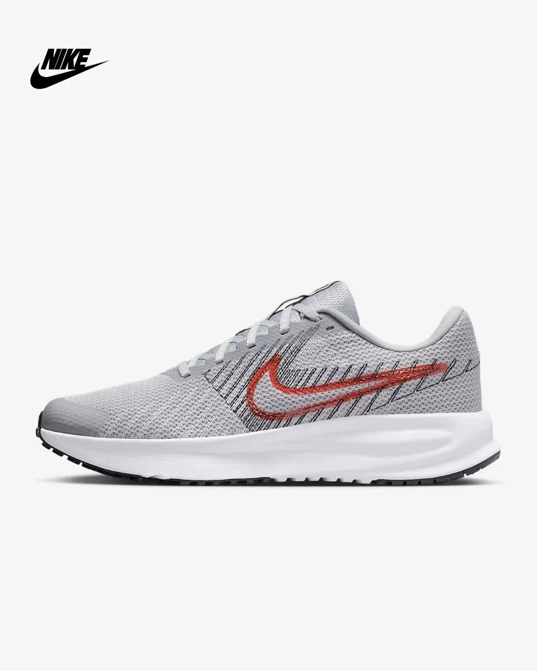 NIKE Run Defy Men's Road Running Shoes - Wolf Grey/Black/White/Bright