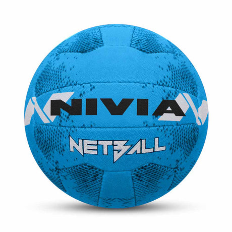 NIVIA NET BALL BLUE, Match Ball, 18 Panels, Durable Rubber Cover Hand-Stitched with Smooth Surface Matt, Latex Bladder, Match Ball Standard, Made for Tournaments , to Play on All Kind of Indoor & Outdoor Surfaces