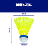 NS 10 Nylon Badminton Shuttlecock, Medium Speed (6 Pieces)