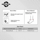 NIVIA Compression Ankle Wraps with Velcro, Ankle Sleeves, Braces or Wraps , For Compression & Circulation Available in  S | M | L  | XL & Sky BlueColor , Used for Rehabilitation & Recovery