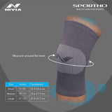 NIVIA Super Soft Knee Support - Slip in , Knee Braces & Sleeves, For Stability & Joint Support  Available in S | M | L  & GreyColor , Used for All kind of impact Sports