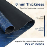 PU Printed & Natural Rubber Yoga Mat - 6mm, Night Sky