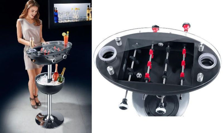 2 in 1 Party Foosball Table - Black