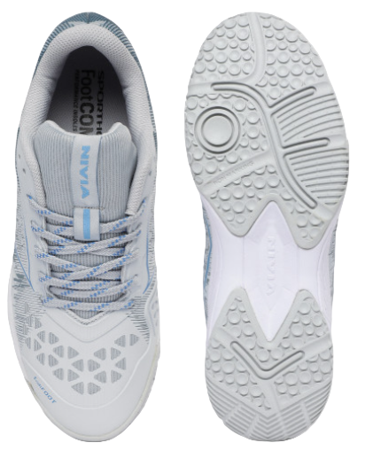 Nivia Hy-Court 3.0 Badminton Shoe (Grey) | Noah Sports