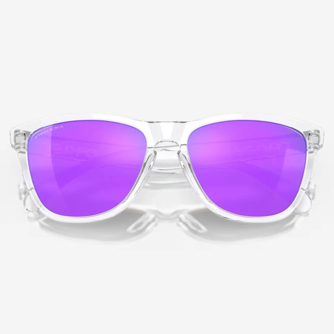 OAKLEY Frogskins™ Sunglasses - Prizm Violet Lenses, Polished Clear Frame