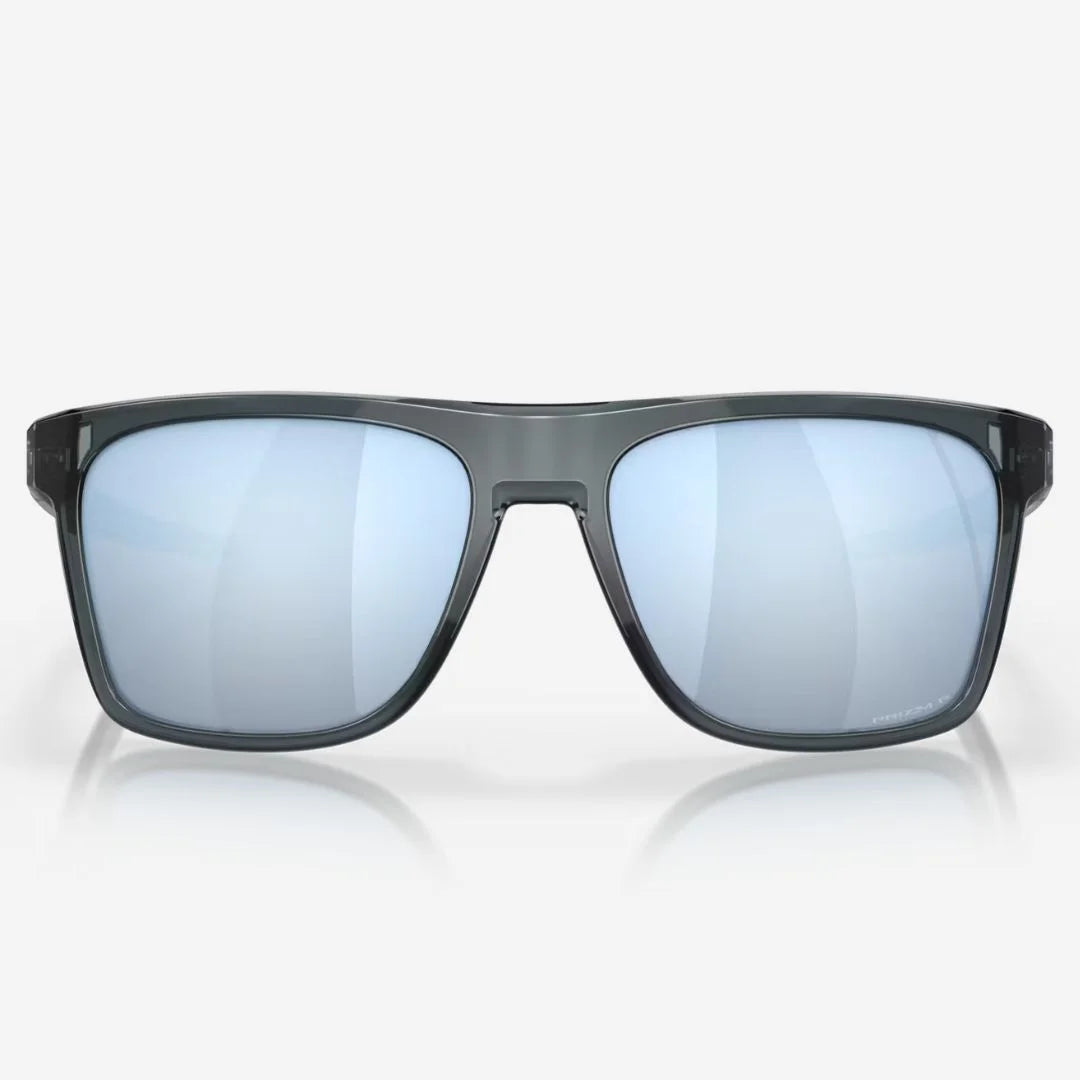 OAKLEY Leffingwell Sunglasses - Prizm Deep Water Polarized Lenses, Crystal Black Frame