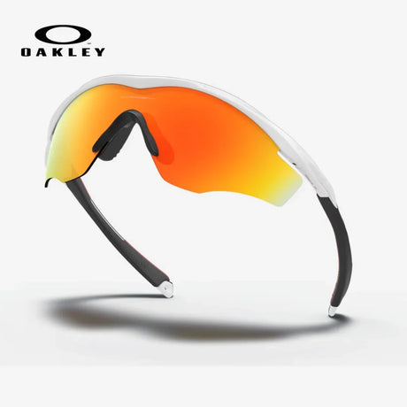 OAKLEY M2 Frame XL Sunglasses - Fire Iridium Lenses,  Polished White Frame