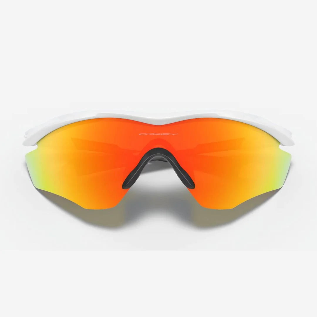 OAKLEY M2 Frame XL Sunglasses - Fire Iridium Lenses,  Polished White Frame
