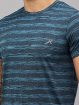 Vector X Mens Polyester Round Neck Sports T-Shirt Half Sleeves