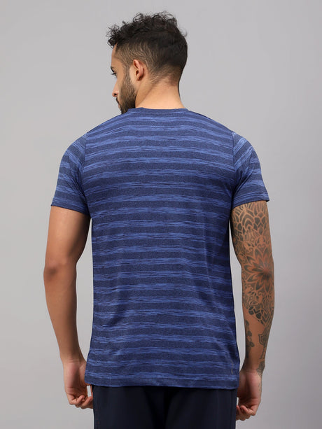 Vector X Mens Polyester Round Neck Sports T-Shirt Half Sleeves