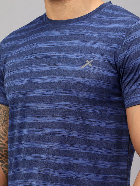 Vector X Mens Polyester Round Neck Sports T-Shirt Half Sleeves