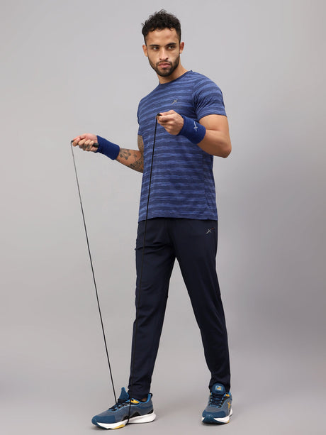 Vector X Mens Polyester Round Neck Sports T-Shirt Half Sleeves