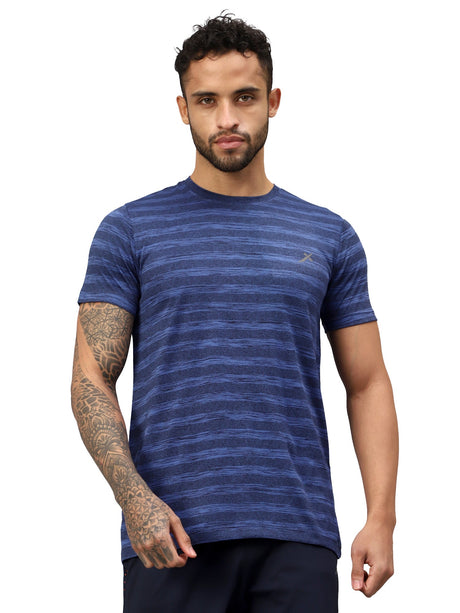 Vector X Mens Polyester Round Neck Sports T-Shirt Half Sleeves