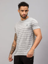 Vector X Mens Polyester Round Neck Sports T-Shirt Half Sleeves