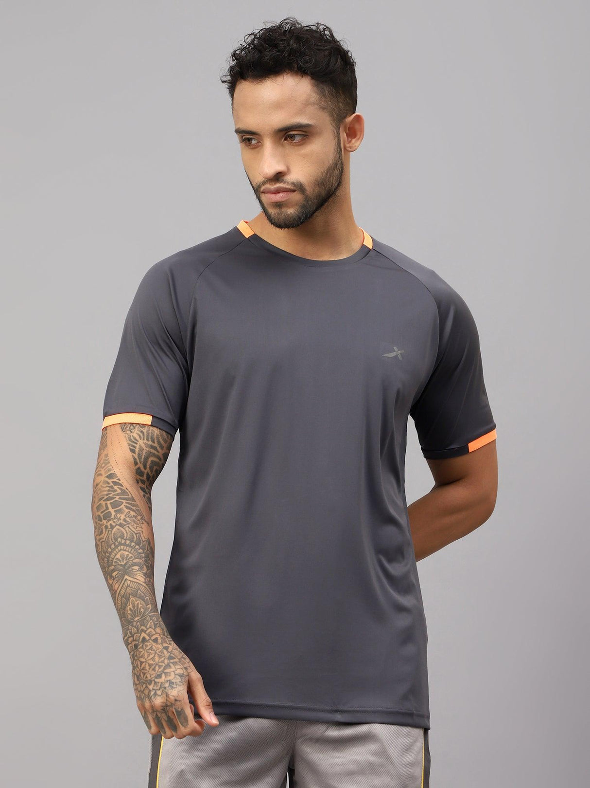 Vector X Mens Wear Polyester Solid Round Neck Half Sleeves T-shirt For Court Games, Cricket, Golf, Running, Fitness, Training, Athletic Sports