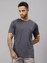 Vector X Mens Wear Polyester Solid Round Neck Half Sleeves T-shirt For Court Games, Cricket, Golf, Running, Fitness, Training, Athletic Sports