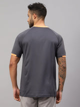 Vector X Mens Wear Polyester Solid Round Neck Half Sleeves T-shirt For Court Games, Cricket, Golf, Running, Fitness, Training, Athletic Sports
