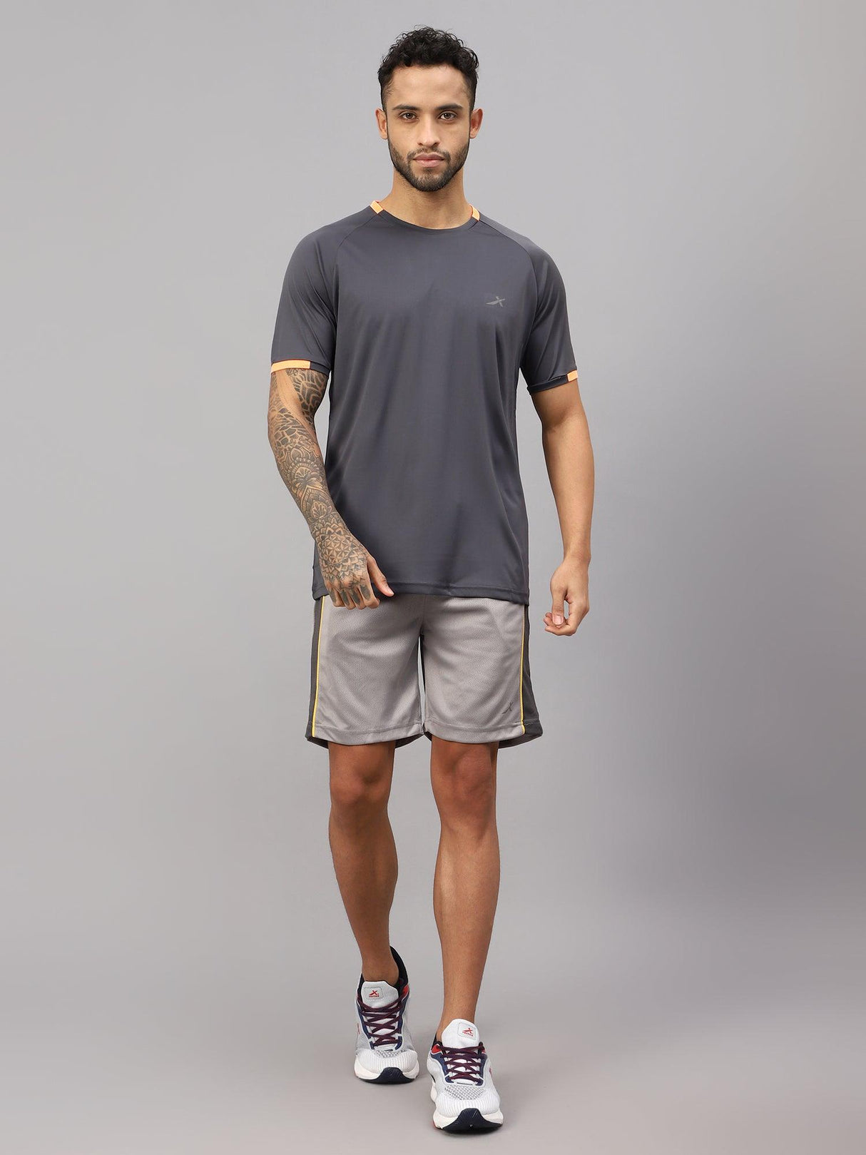 Vector X Mens Wear Polyester Solid Round Neck Half Sleeves T-shirt For Court Games, Cricket, Golf, Running, Fitness, Training, Athletic Sports