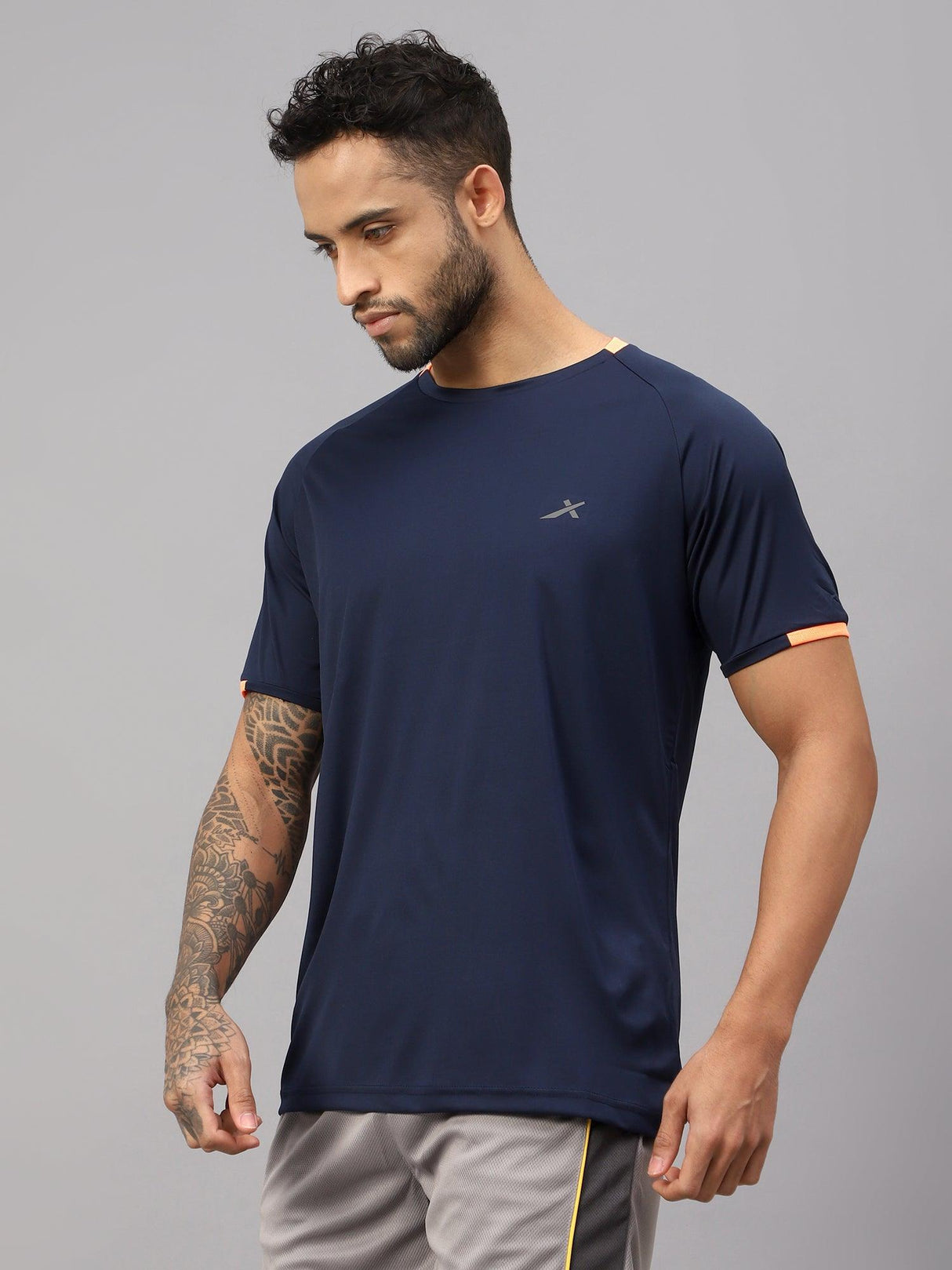 Vector X Mens Wear Polyester Solid Round Neck Half Sleeves T-shirt For Court Games, Cricket, Golf, Running, Fitness, Training, Athletic Sports