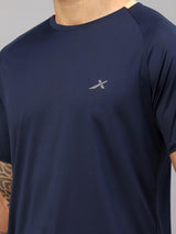 Vector X Mens Wear Polyester Solid Round Neck Half Sleeves T-shirt For Court Games, Cricket, Golf, Running, Fitness, Training, Athletic Sports