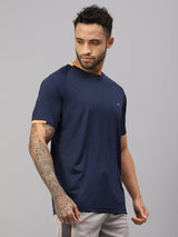 Vector X Mens Wear Polyester Solid Round Neck Half Sleeves T-shirt For Court Games, Cricket, Golf, Running, Fitness, Training, Athletic Sports