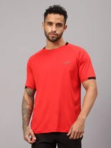 Vector X Mens Wear Polyester Solid Round Neck Half Sleeves T-shirt For Court Games, Cricket, Golf, Running, Fitness, Training, Athletic Sports