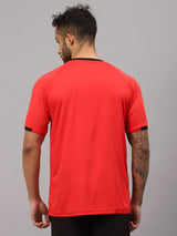 Vector X Mens Wear Polyester Solid Round Neck Half Sleeves T-shirt For Court Games, Cricket, Golf, Running, Fitness, Training, Athletic Sports