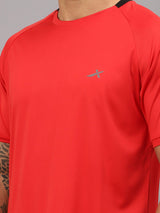 Vector X Mens Wear Polyester Solid Round Neck Half Sleeves T-shirt For Court Games, Cricket, Golf, Running, Fitness, Training, Athletic Sports