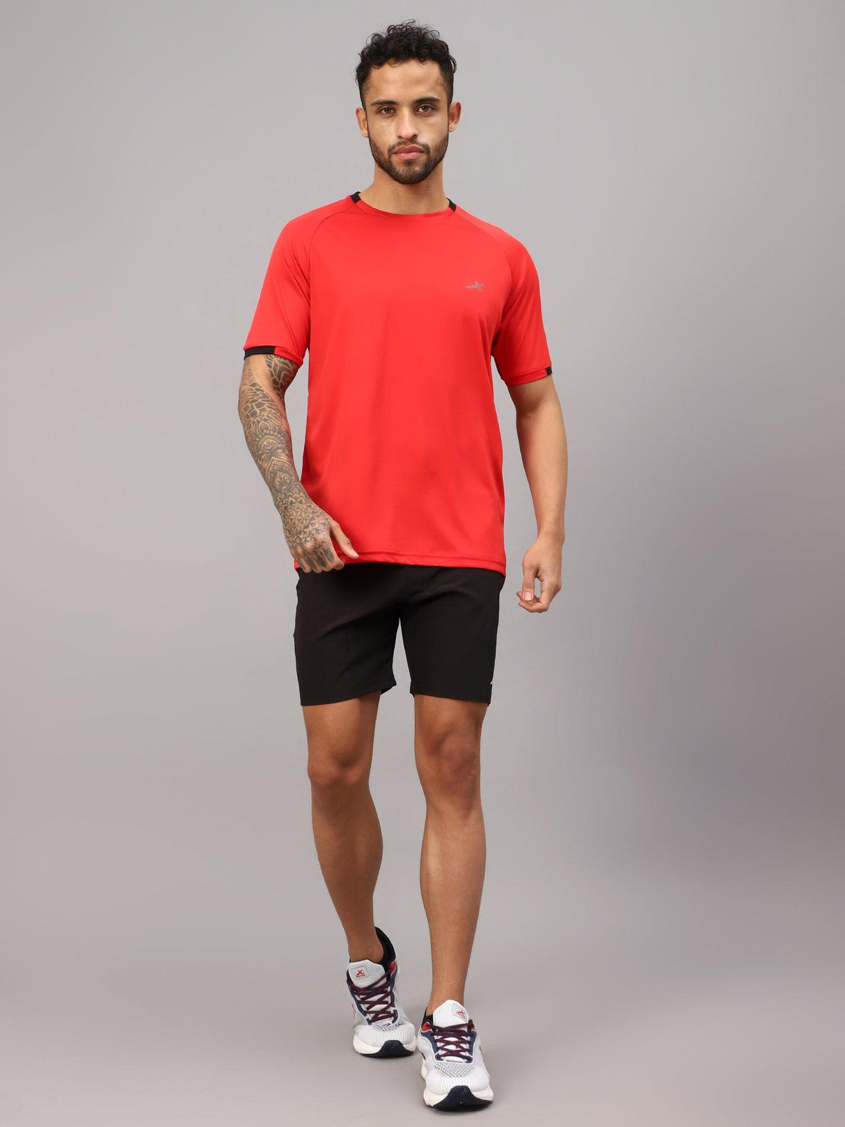 Vector X Mens Wear Polyester Solid Round Neck Half Sleeves T-shirt For Court Games, Cricket, Golf, Running, Fitness, Training, Athletic Sports