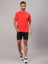 Vector X Mens Wear Polyester Solid Round Neck Half Sleeves T-shirt For Court Games, Cricket, Golf, Running, Fitness, Training, Athletic Sports