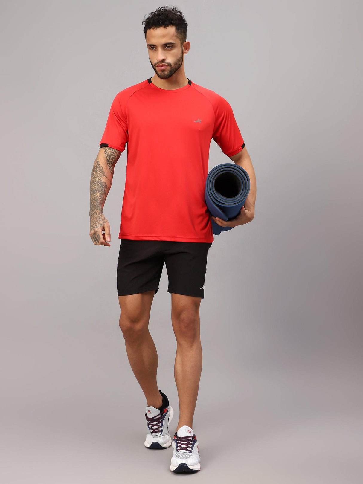 Vector X Mens Wear Polyester Solid Round Neck Half Sleeves T-shirt For Court Games, Cricket, Golf, Running, Fitness, Training, Athletic Sports
