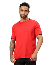Vector X Mens Wear Polyester Solid Round Neck Half Sleeves T-shirt For Court Games, Cricket, Golf, Running, Fitness, Training, Athletic Sports