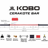Kobo OR-7-C Olympic Cerakote Barbell 86″ Bar