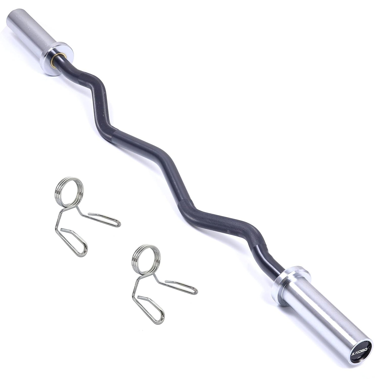 Kobo ORC-4-B Olympic Barbell 47″ Ez Curl Bar