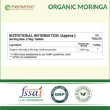 Organic Moringa Tablets 1200mg | Supports Immunity, Digestion & Energy