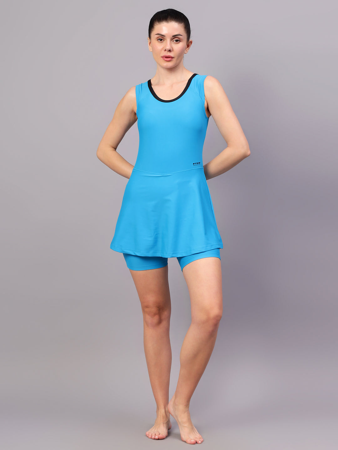 Viva Swimming Round Neck Sleeveless Swimming Costume for Women