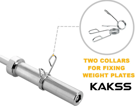 Kakss Olympic 7ft Barbell 2 Inch Weight Plates, Perfect for Home Fitness & Gym | Kakss Exporters (Kakss Fitness)